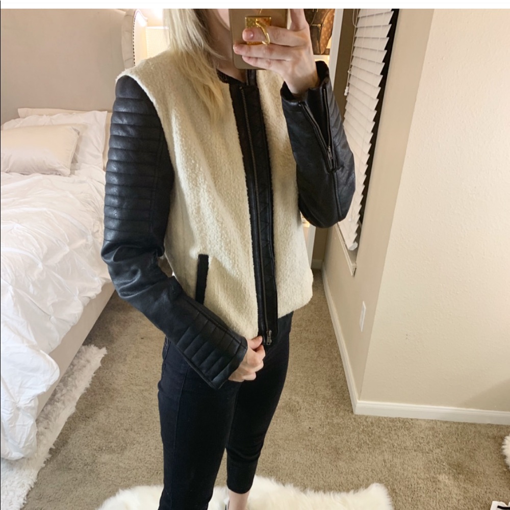 Express (Minus the) leather + sherpa jacket